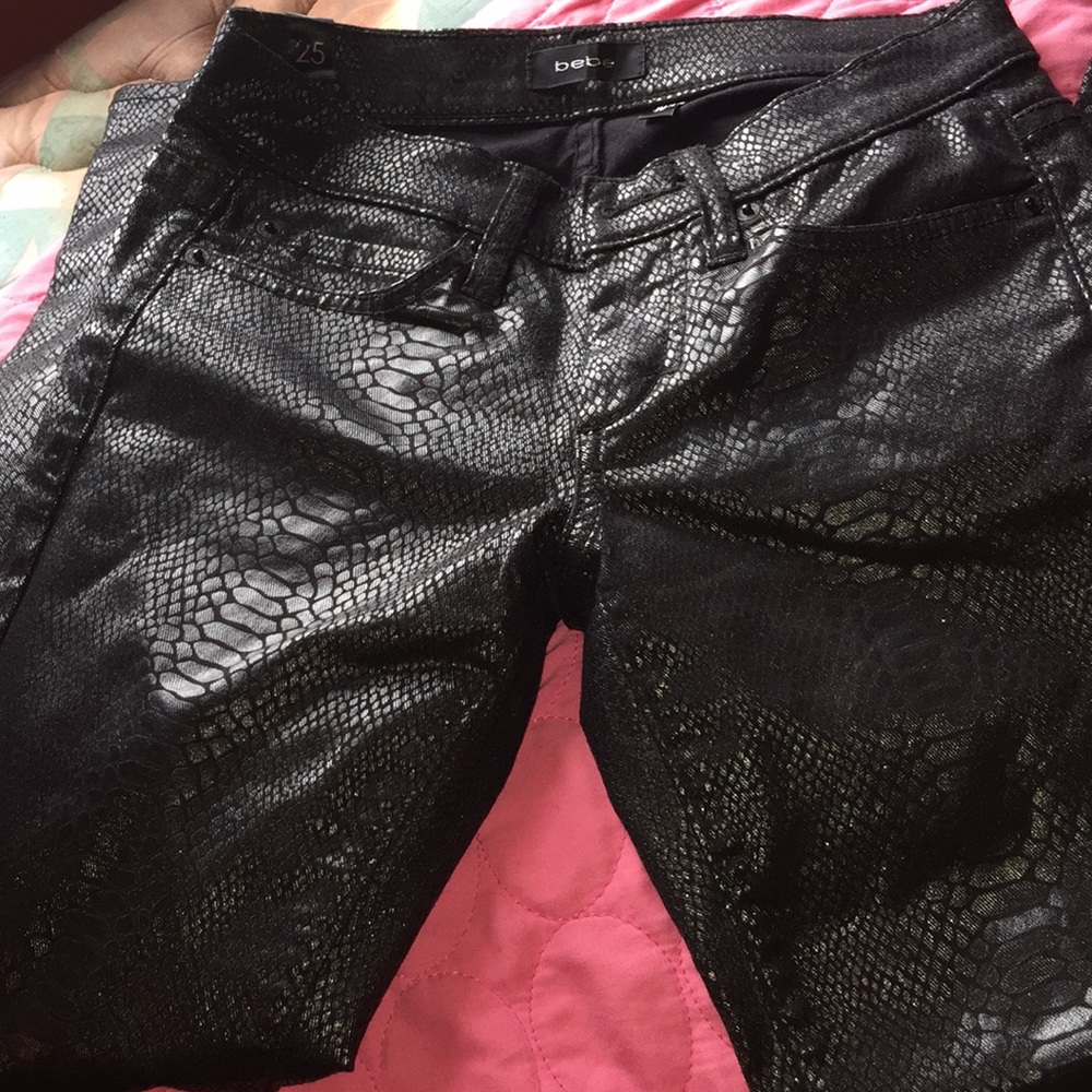 Bebe SnakeSkin Jeans